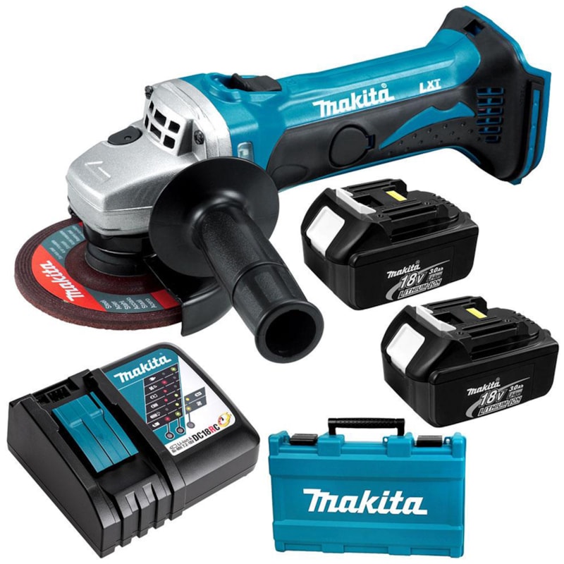Esmerilhadeira Angular à Bateria 18v Bivolt + Disco DGA452 Makita ...