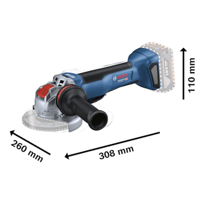Esmerilhadeira Angular a Bateria 18V com X-LOCK 10