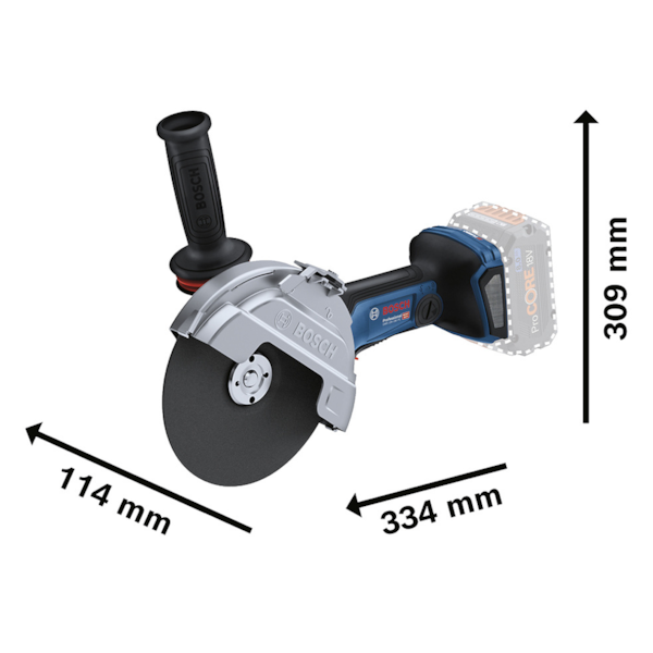Esmerilhadeira Angular PRO Com Alça Auxiliar 180mm 18V GWS 18V-180 PC Bosch-0b704a26-83a4-4f55-b9a8-2abd0b2beb45