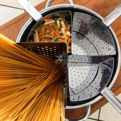 Espagueteira de Inox 4 Divisões Aço Inox 1075/200 Savoy Brinox  -bf33b448-d8df-413f-9828-29c24b3bfcc8