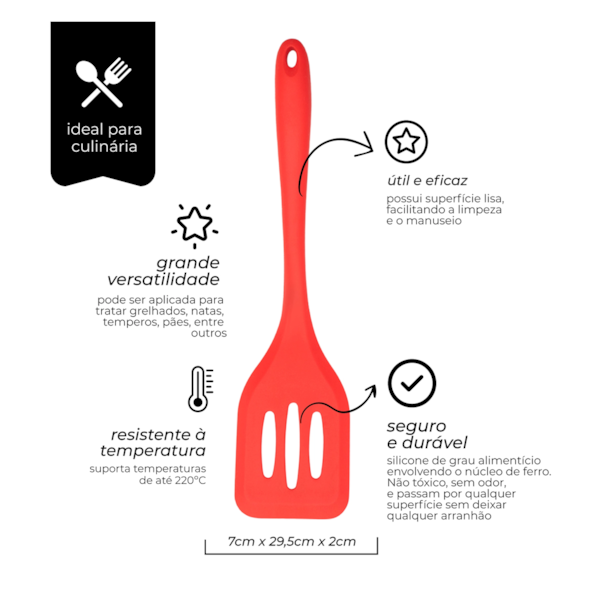 Espátula Vazada Silicone Vermelha 5909 Mimo Style-c14c4cdd-a353-44df-8ca2-dd046de4a181