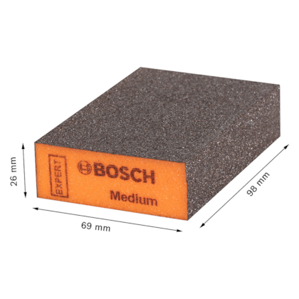 Esponja Abrasiva Expert 69x97mm Acabamento Médio Laranja 2608901169 Bosch