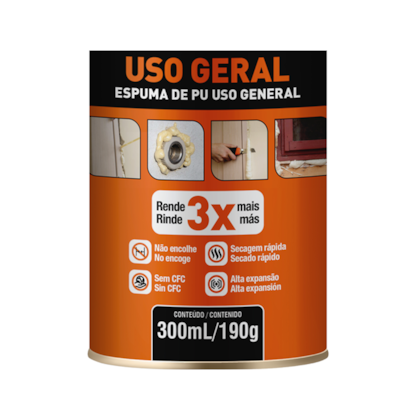 Espuma Expansiva PU 190g / 300ml EXP0534.0008 Unipega-f17dea93-9ef1-4dd0-9f2a-03027152f720