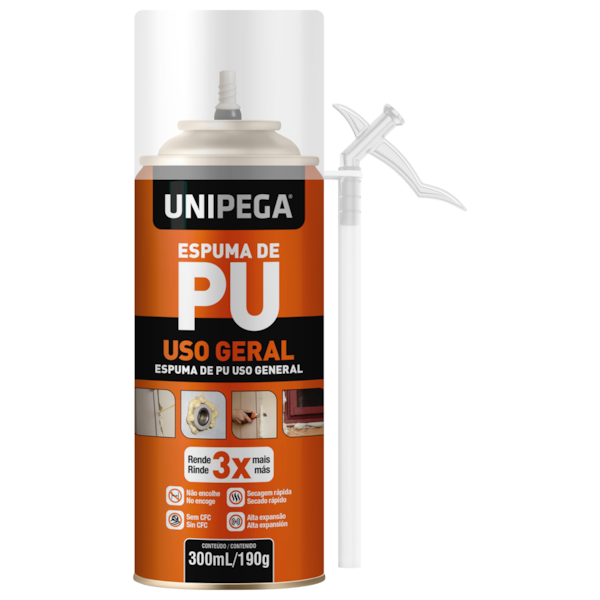 Espuma Expansiva PU 190g / 300ml EXP0534.0008 Unipega-a737ab15-33ab-4ce0-9fd1-d4e957a2ff29