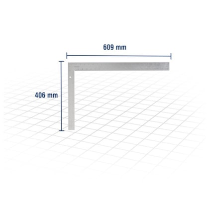 Esquadro Básico Metálico 24