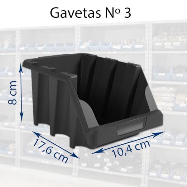 Estante Gaveteiro com 60 Gavetas N. 3 Presto-6419a736-77be-422f-ab39-51eb94b4ea00