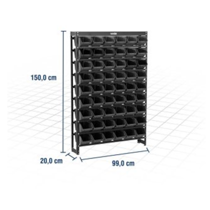 Estante metálica 54 gaveteiros preto 61.27.054.571 VONDER -ec755b12-aff4-40cf-b4cc-d20b6f4803f8
