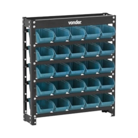 Estante Metálica Gaveteiros Modelo Prático Azul 25/3 6127025311 Vonder