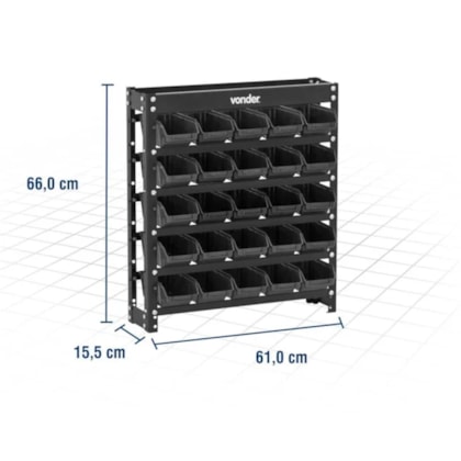 Estante Metálica Gaveteiros Modelo Prático Preto 25/3 6127025571 Vonder-6a5af681-c90d-436b-81d8-3dda8f004b45