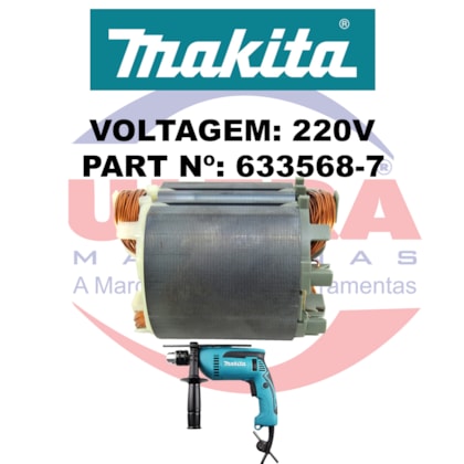 Estator Para Furadeira de impacto 220V HP1640 e HP1641 Ref. 633568-7 Makita