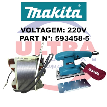 Estator Para Lixadeira Orbital 220V BO3700 Ref. 593458-5 Makita