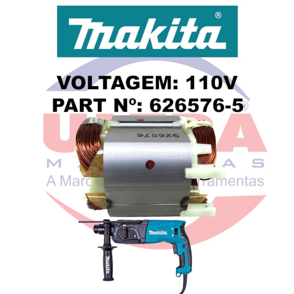 Estator Para Martelete HR2470 110v Ref. 626576-5 Makita-843cd015-9ded-4cec-869e-2a014e6e56d4