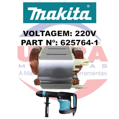 Estator Para Martelo Rompedor 220V HM0870C Ref. 625764-1 Makita-6755143d-58ec-49ac-94b6-853f7bac503c