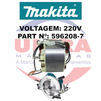 Estator Para Serra Circular 220V 5902B Ref. 596208-7 Makita-274dea72-d720-4750-8da8-ea75f38a5135