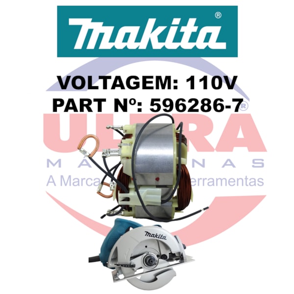 Estator Para Serra Circular 5007N 110v Ref. 596286-7 Makita-17c58ea8-b1ac-40c1-bfaa-0022fa754c08