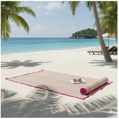 Esteira de Praia 90cm Palha Natural Alça Cores Sortidas Bel-8341291f-aee8-45ce-be9d-140f5efa93ba