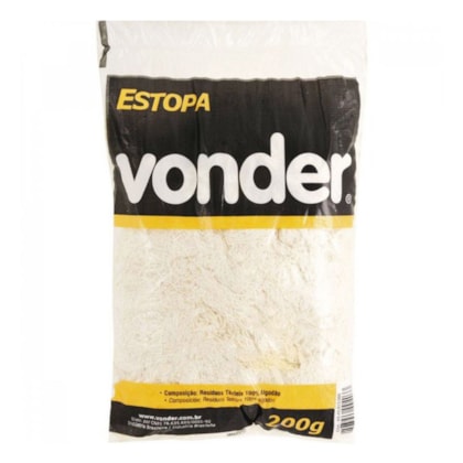 Estopa branca para polimento com 200g - Vonder