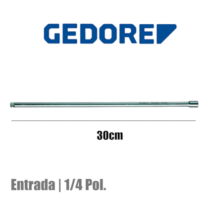 Extensão 1/4 Pol. Quadrado 2090-12 Cromado 013434 Gedore-07245f41-c2d6-45ee-8cba-22ecb56aa434