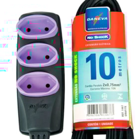Extensão Elétrica 10 Metros No Shock Daneva