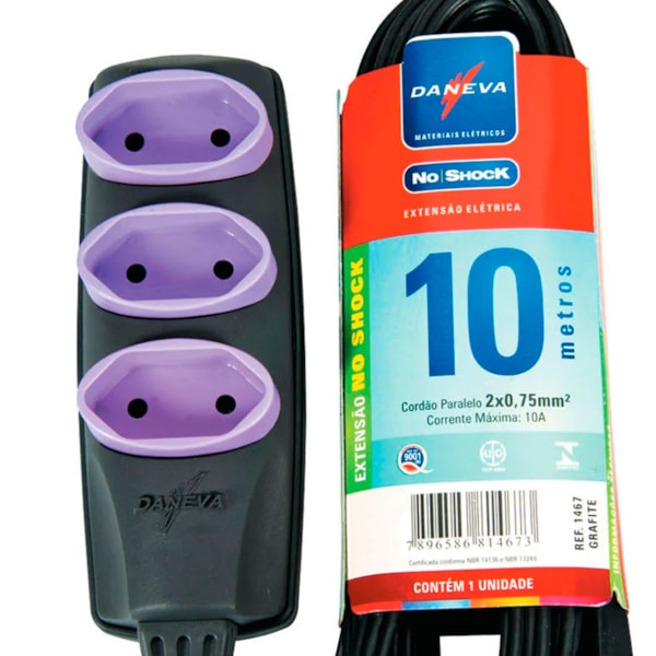 Extensão Elétrica 10 Metros No Shock Daneva-641a5b72-1dd0-48b4-bd52-d80ad54b23a8