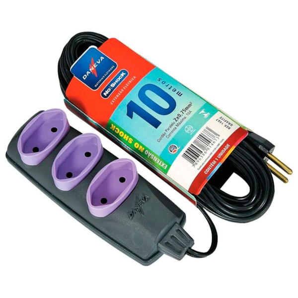Extensão Elétrica 10 Metros No Shock Daneva-bf95122b-ab2d-476b-a80f-819caed4f087
