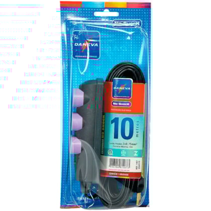 Extensão Elétrica 10 Metros No Shock Daneva-70aaca4c-bf65-4efd-9a72-1b123781e5f1