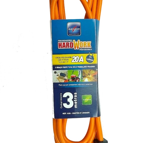 Extensão Elétrica 3 Metros Hard Work Daneva-2402308c-d547-4b0b-af5d-5fc3fca29311