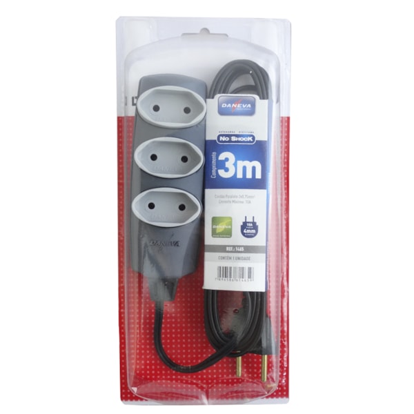 Extensão No Shock Paralelo PL 3 Metros Daneva-9e258872-3f96-4b73-903c-8b03c579dfea
