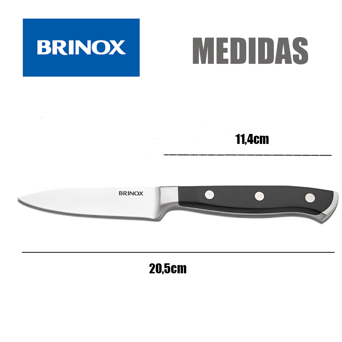 Faca para Legumes Infinity Stainless Steel 20,5cm Em Inox 2519/300