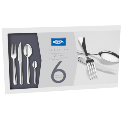 Faqueiro Bellagio Inox 24 Pçs 5103/102 Brinox-8f0ebba6-efda-414d-b864-d991e3ce3042