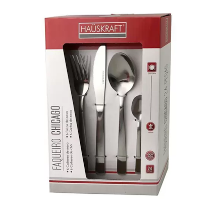 Faqueiro Chicago em Inox 24 Peças FAQR-012 Hauskraft-c4a35b39-8245-45a8-8ad5-5192a3d20fdb
