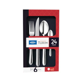 Faqueiro Inox Turim 24 Peças 5111/142 - Brinox