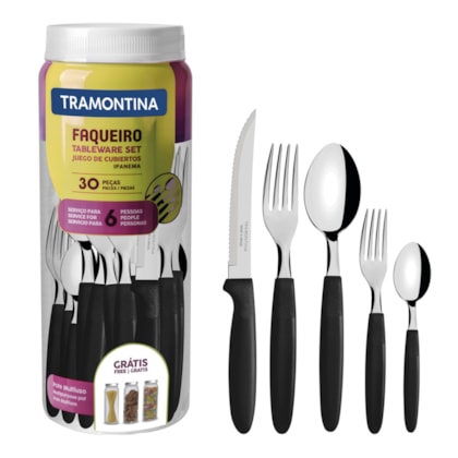 Faqueiro Ipanema Inox 30 Peças 23398/088 Tramontina-fcd9c7e6-49bb-44c1-b051-6bc56524b838