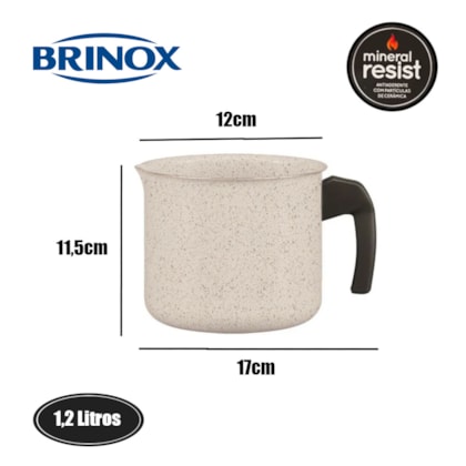 Fervedor Cerâmic Life Suprema Alumínio 12cm 1,2L Vanilla 7244/366 Brinox-c77085ba-fea8-4c7e-8f0b-74bb287669eb