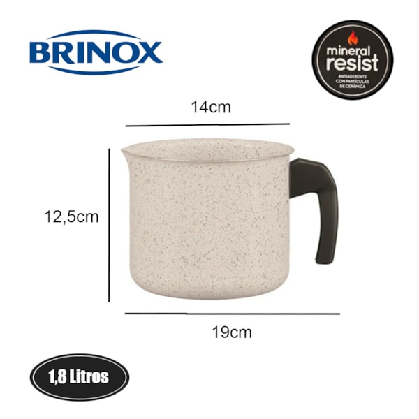 Fervedor Cerâmic Life Suprema Alumínio 14cm 1,8L Vanilla 7244/367 Brinox-74d22b47-e399-43af-af80-569644221fae