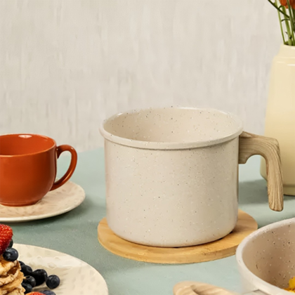 Fervedor Cerâmica Marble Alumínio Antiaderente Indução 14cm 1,9L Creme 14273301 Oster-8d6ec200-a07f-45ef-9e07-1474597361db