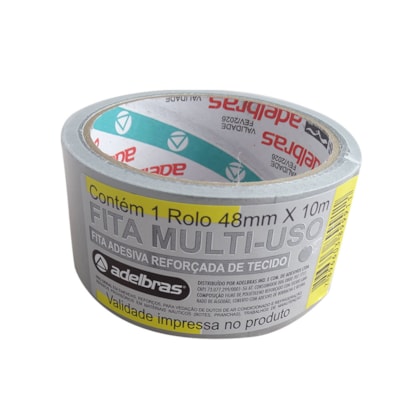 Fita Adesiva Reforçada Silver Tape 48x10M Cinza 803080002 Adelbras-ed5edf9a-906a-4c6d-b343-a80269553e0f