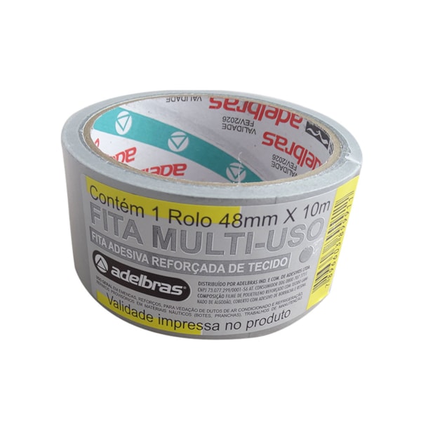 Fita Adesiva Reforçada Silver Tape 48x10M Cinza 803080002 Adelbras-991fc684-fbe7-40d2-8e24-f71c3dcc6e42