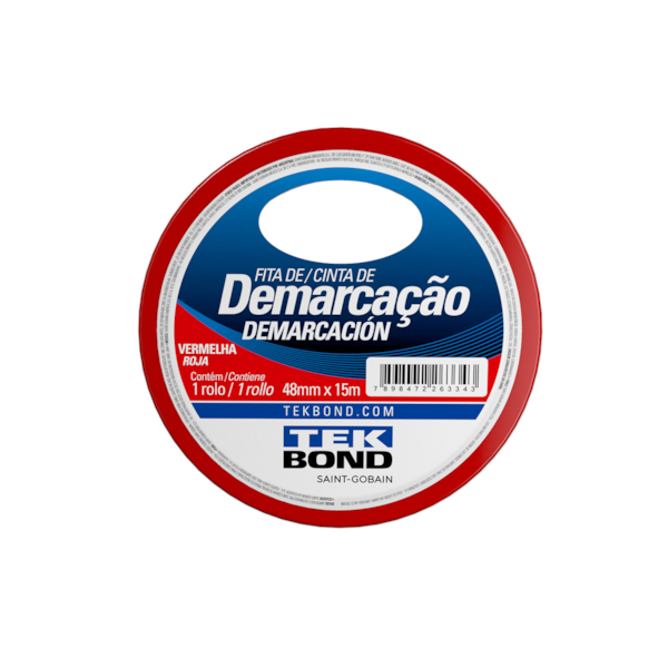 Fita Demarcação Vermelha 48MMX15MM 78072708183 TEKBOND-68ea4e25-6b84-4cea-a41a-42bd136982a3