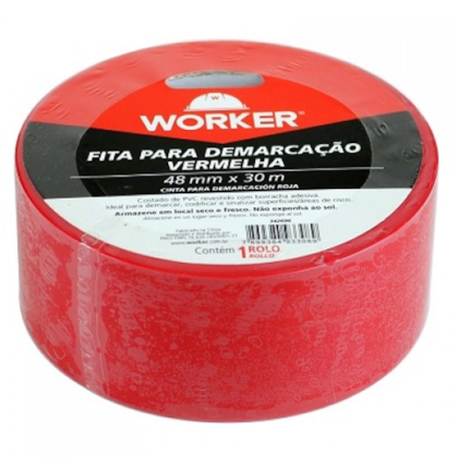 Fita Demarcação Vermelha 48mmx30m - 342726 Worker -10f0aeb1-705a-4ae6-8efb-15578e0613b5
