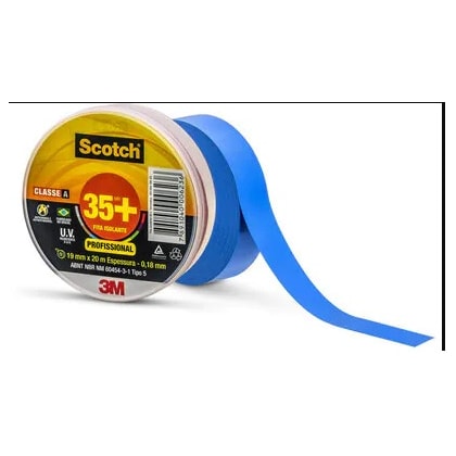 Fita Elétrica 20mX19mm Azul 35+-c8a71275-c87e-42e0-898c-ad801f27055e