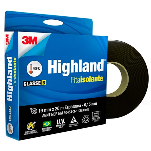 Fita Isolante 20Mx19MM Highland 3M-13a414f5-4e8d-415b-99d6-790f601f6b75