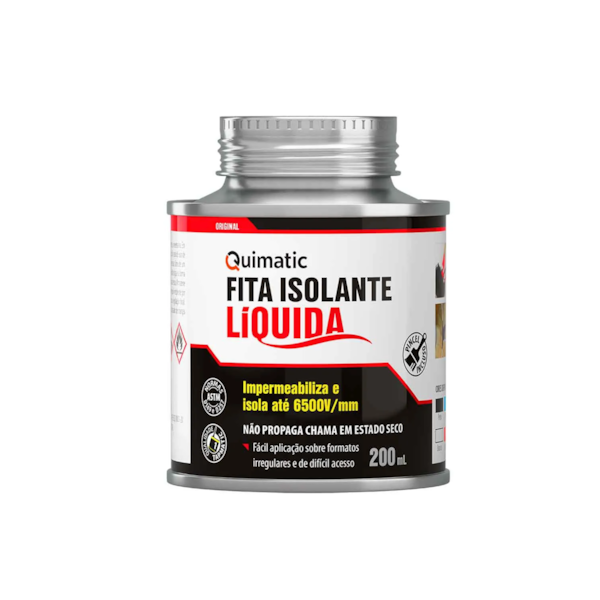 Fita Isolante Líquida 200 mL (Incolor) BI1 Quimatic -635c3187-75e7-4dac-8387-16f67f5a3e1b
