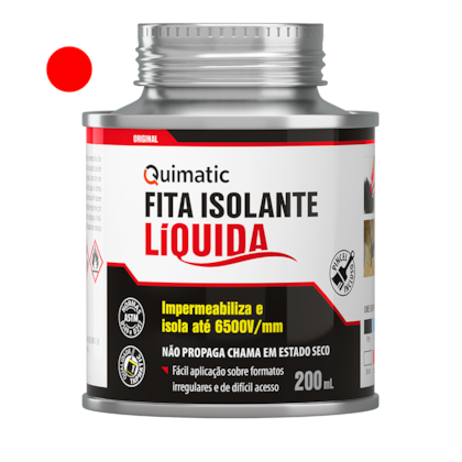 Fita Isolante Líquida 200 mL (Vermelha) BH1 Quimatic 