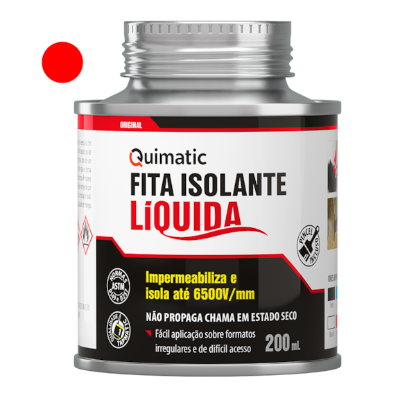 Fita Isolante Líquida 200 mL (Vermelha) BH1 Quimatic -d326d5cf-07c0-467d-ae77-11075e8155a8