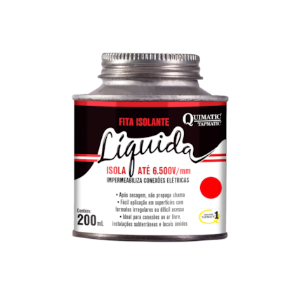 Fita Isolante Líquida 200 mL (Vermelha) BH1 Quimatic 