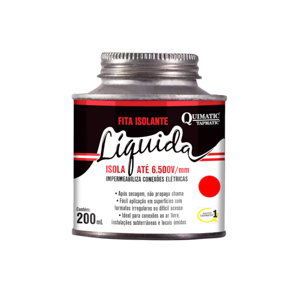 Fita Isolante Líquida 200 mL (Vermelha) BH1 Quimatic -b14b025f-c233-4088-8bc2-ee31bd664fd6