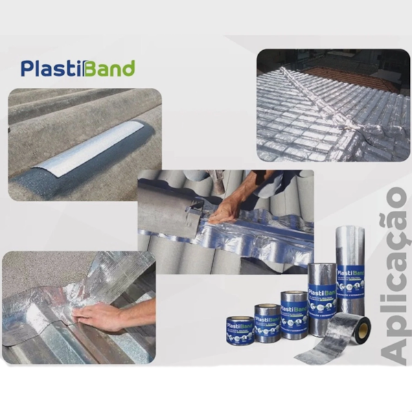 Fita Manta Asfáltica Aluminizada Autoadesiva Multiuso 10MX60CM PlastBand PRD01600 DPlastic-d7f0042a-8b1b-4633-8d23-bd361a09f0e9