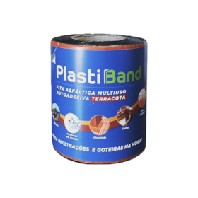 Fita Manta Asfáltica TerraCota Autoadesiva Multiuso 10m X 15cm PlastBand 002 DPlastic