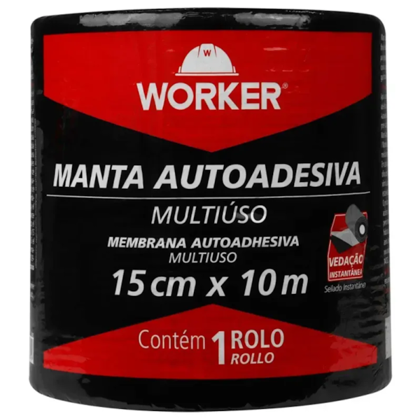Fita Manta Autoadesiva Alumínio 15cmx10m - 343072 Worker-10e0b048-3752-47fc-ac99-e134ff6a60da